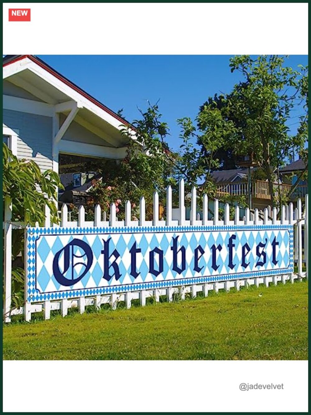 Oktoberfest Party Banner Backdrop Sign Yard Fence Lawn Decoration Polyster